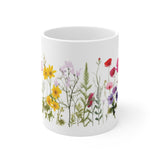 Ceramic Coffee Mug,  Beautiful Wildflowers
