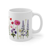 Ceramic Coffee Mug,  Beautiful Wildflowers
