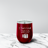 Survived 2020 12 oz. Stemless Tumbler