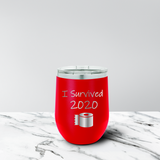 Survived 2020 12 oz. Stemless Tumbler