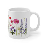 Ceramic Coffee Mug,  Beautiful Wildflowers